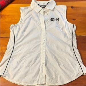 Harley Davison women’s button up vest xs